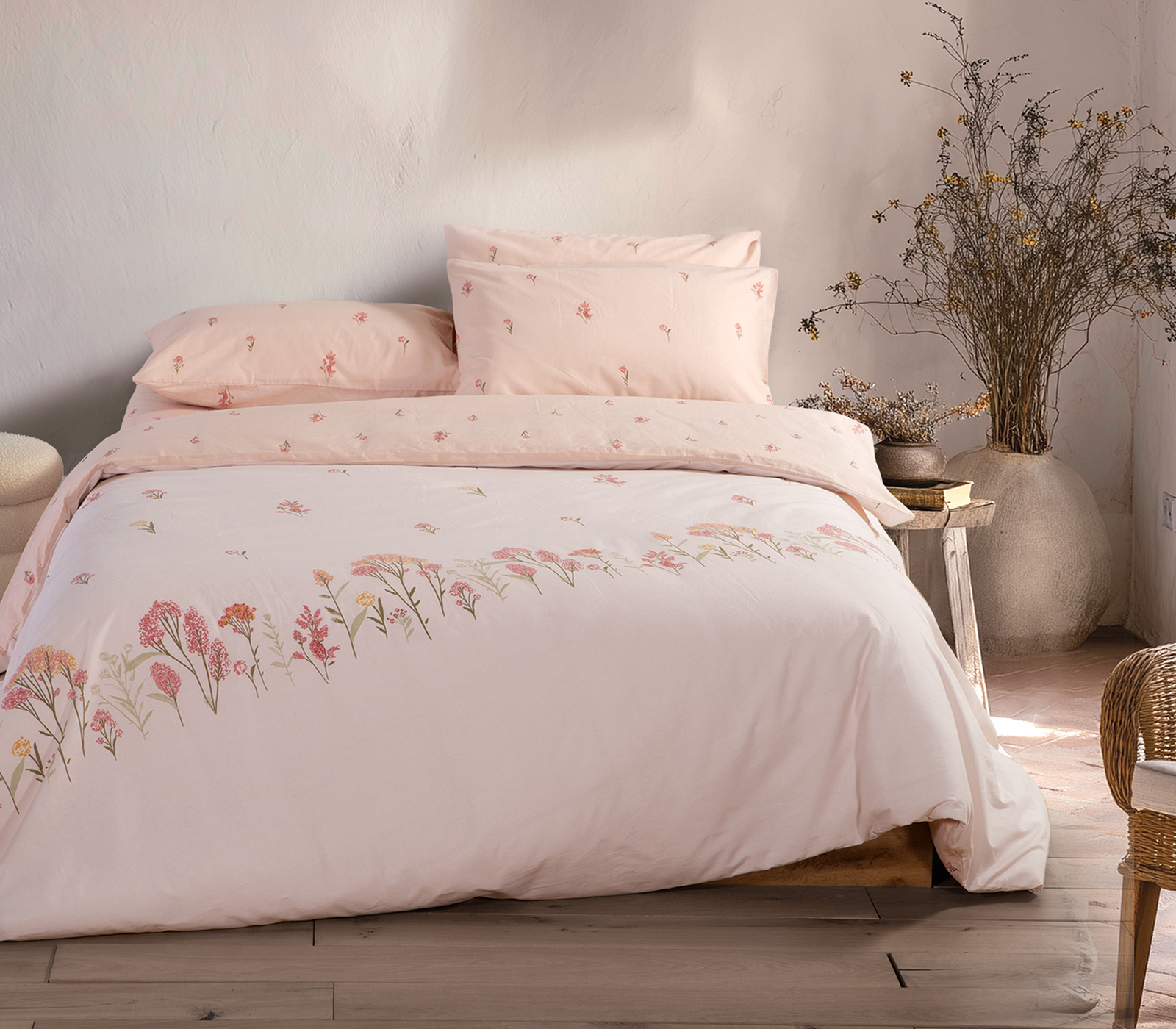 Σεντόνια King Size Nef-Nef Homeware (Σετ) με λάστιχο Fragesca 270X270 Ecru