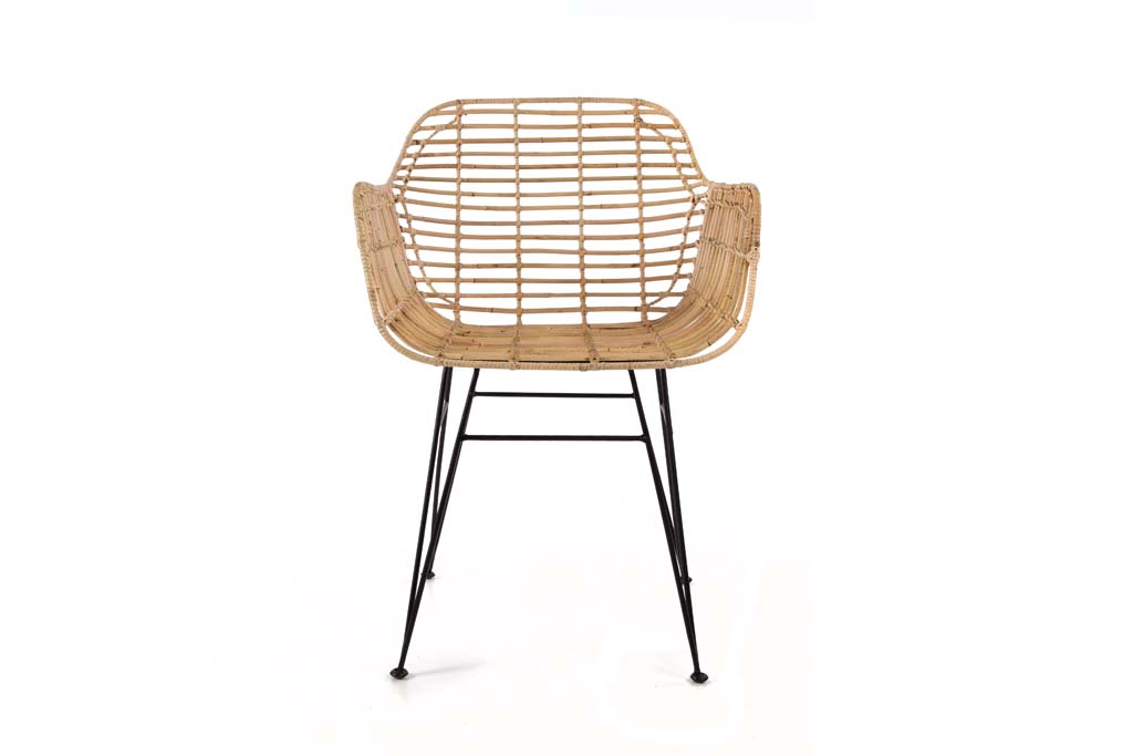 Καρέκλα Τραπεζαρίας με μπράτσα Marea Black legs (57x60x82) Soulworks 0300087