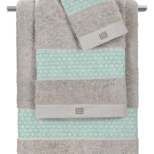 Σετ Πετσέτες Guy Laroche Sandy Aqua -Silver (3ΤΜΧ)