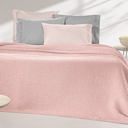Κουβέρτα Πικέ Hμίδιπλη Guy Laroche Eternity Misty Rose 160X240