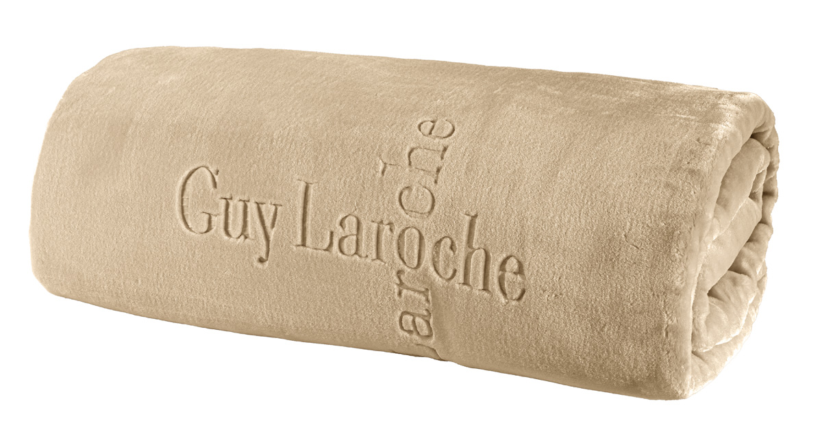 Κουβέρτα Υπέρδιπλη Guy Laroche Logo Almond 220x240
