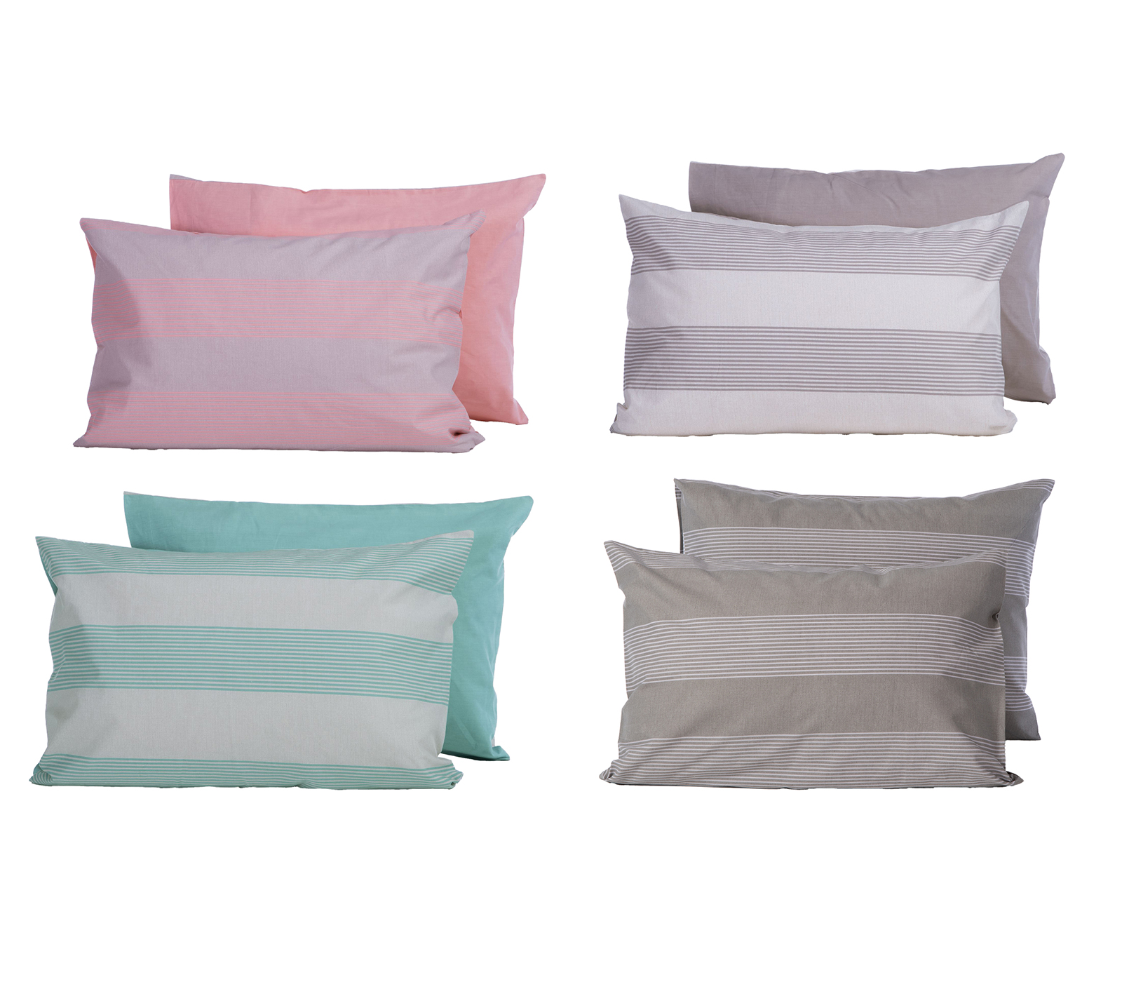 Μαξιλαροθήκη Nef-Nef Homeware Casual Stripe 52x72 D.Grey