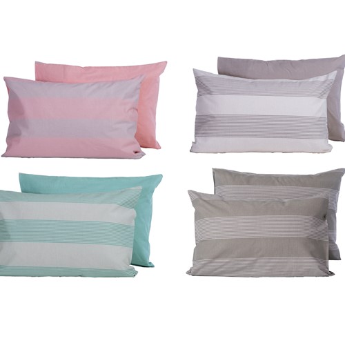 Μαξιλαροθήκη Nef-Nef Homeware Casual Stripe 52x72 D.Grey