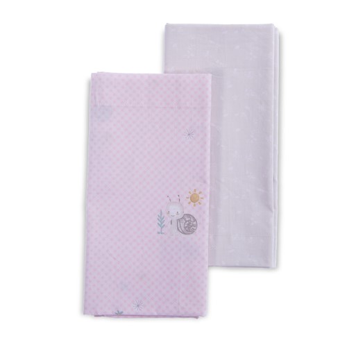 Βρεφικά Σεντόνια Λίκνου Nef-Nef Homeware (Σετ) Cute Snail Pink