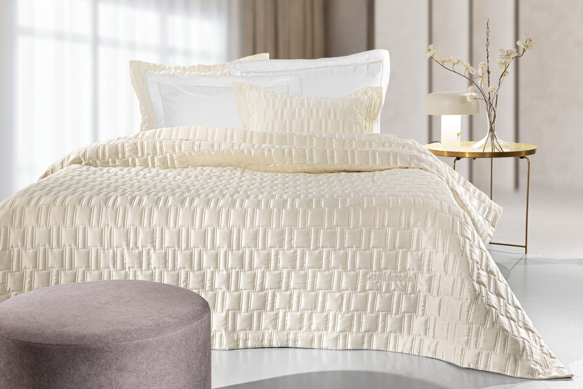 Κουβερλί Υπέρδιπλο Βαμβακοσατέν Guy Laroche (Σετ) Brick Ecru 250X240 