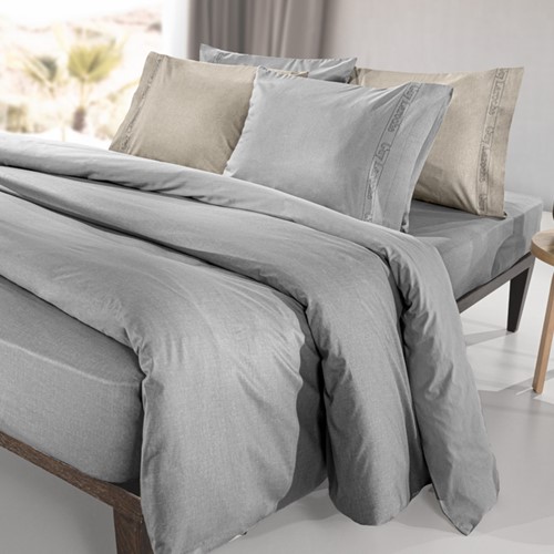 Σεντόνι Υπέρδιπλο Μεμονωμένο Guy Laroche Color Plus Silver 160X200+32 Με Λάστιχο