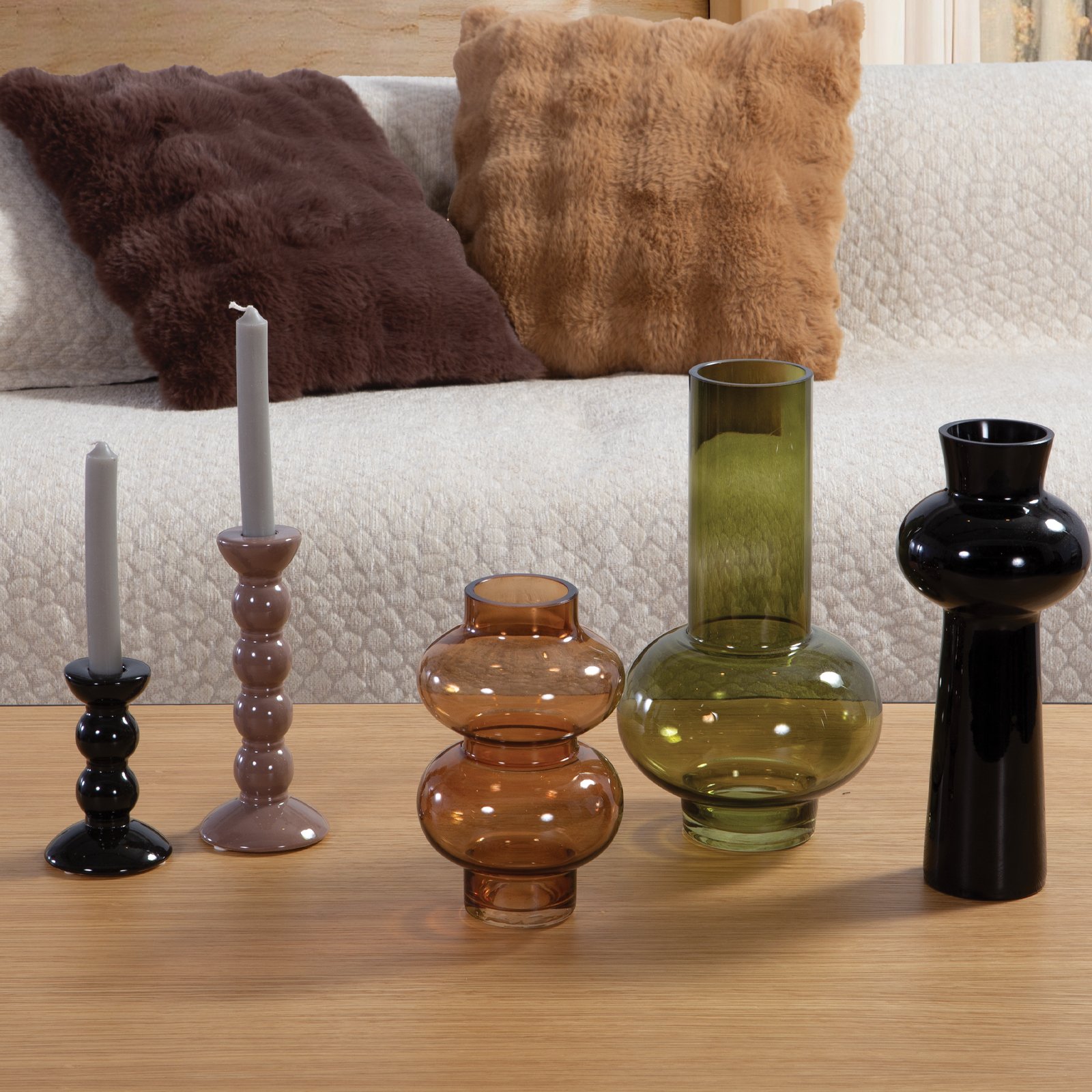 Διακοσμητικό Γυάλινο Βαζάκ Nef-Nef Homewareι Veggera 18x30 Green