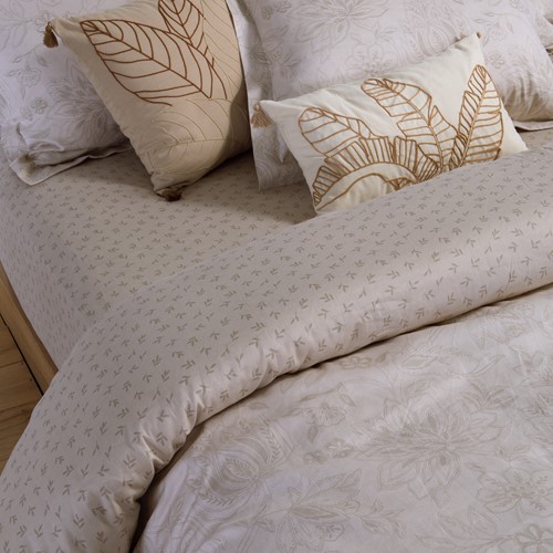 Υπέρδιπλα Σεντόνια Nef-Nef Homeware (Σετ) Βαμβακοσατέν με Λάστιχο Elinda 240Χ270 Εcru