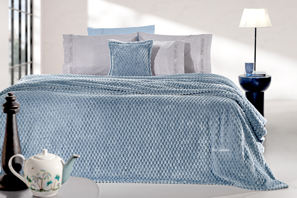 Κουβέρτα Υπέρδιπλη Guy Laroche Smoothie 220x240 Blue