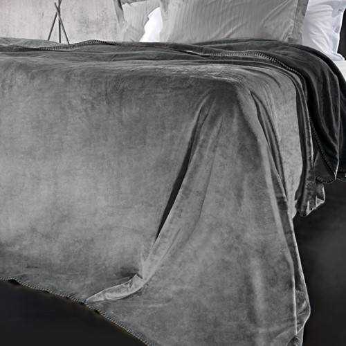Κουβέρτα Υπέρδιπλη Guy Laroche (σετ) Velvet Cement 220X240