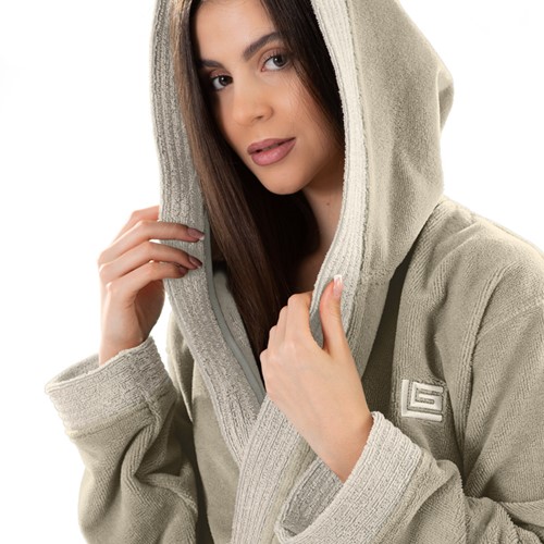 Μπουρνουζι Guy Laroche Monogram Khaki Small