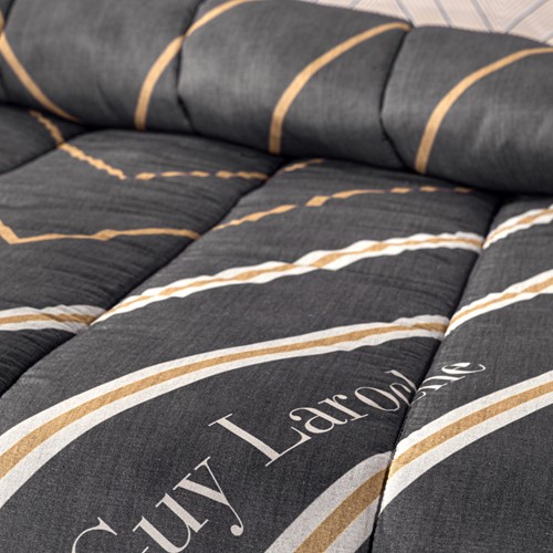 Παπλωματοθήκη Υπέρδιπλη Guy Laroche (Σετ) Suede Canyon Anthracite 225X245