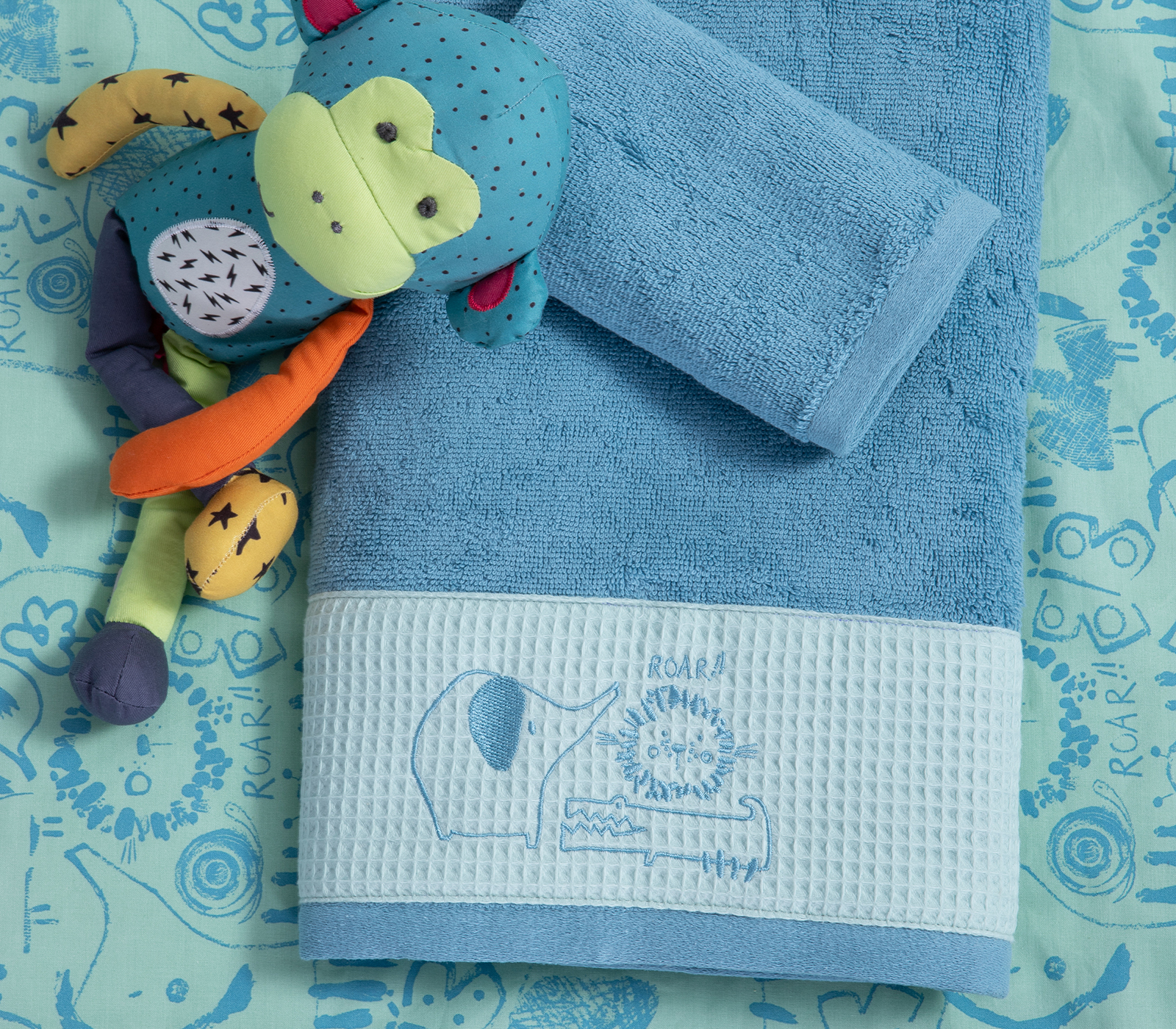 Παιδικές Πετσέτες Nef-Nef Homeware (Σετ) Jungle Combo Petrol