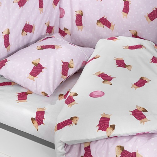 Βρεφικά Σεντόνια Saint Clair (Σετ) Pet Fuchsia 115X175