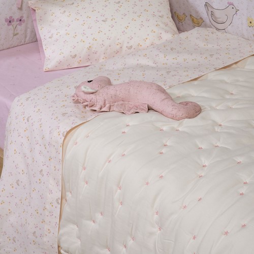 Βρεφικό Κουβερλί Nef-Nef Homeware Special Flower 110x150 Ecru