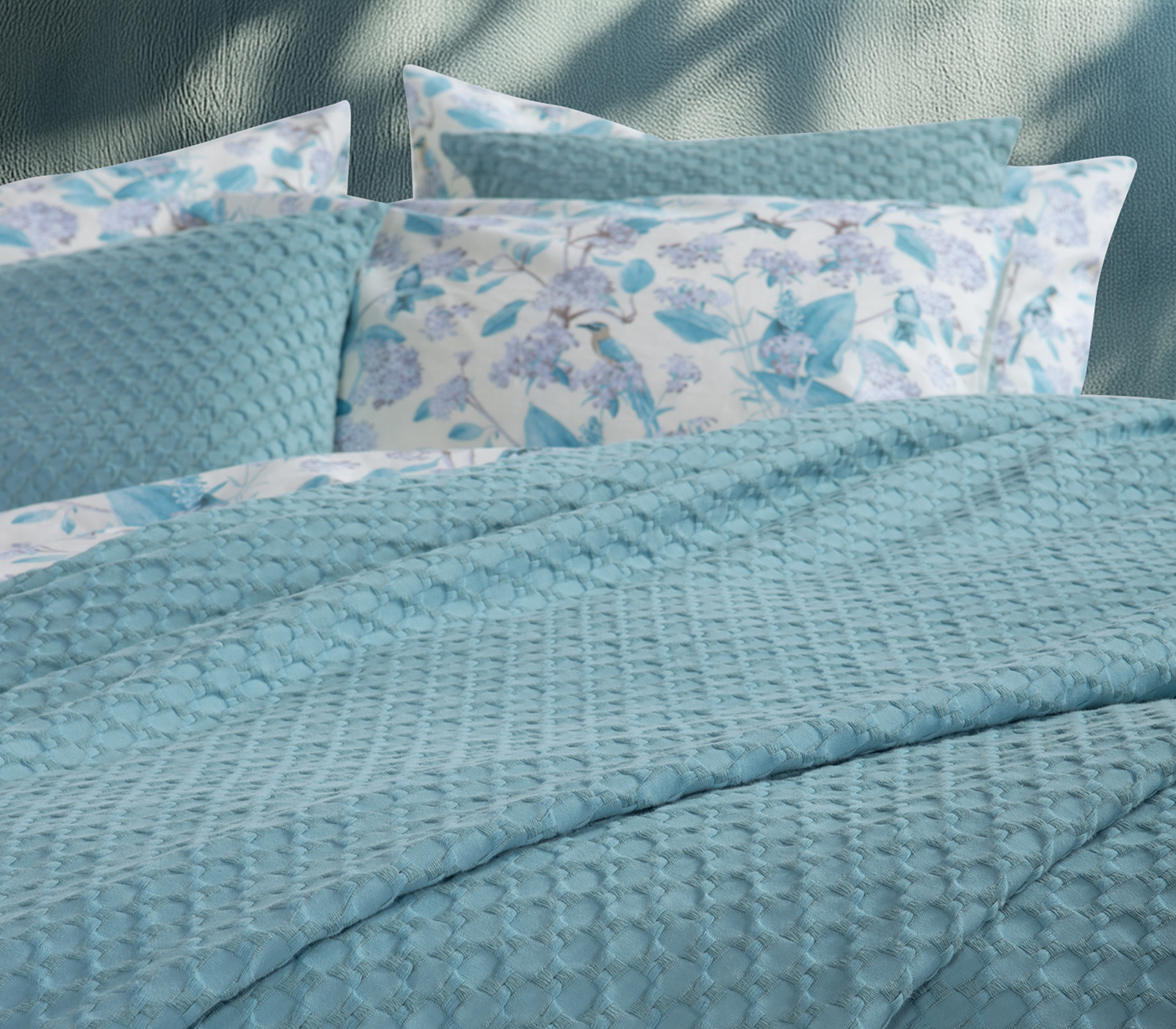 Πικέ Κουβέρτα Υπέρδιπλη Nef-Nef Homeware Elmer 230x240 Blue 