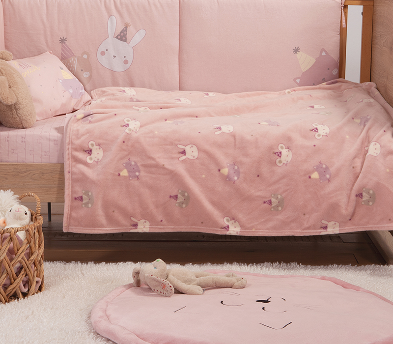 Βρεφική Κουβέρτα Αγκαλιάς Nef-Nef Homeware Fleece Special Party 75X110 Pink