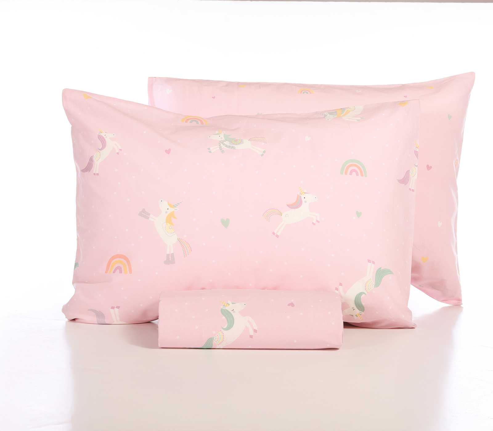 Παιδική Παπλωματοθήκη Nef-Nef Homeware (Σετ) Unicorns Style 160Χ240 Pink