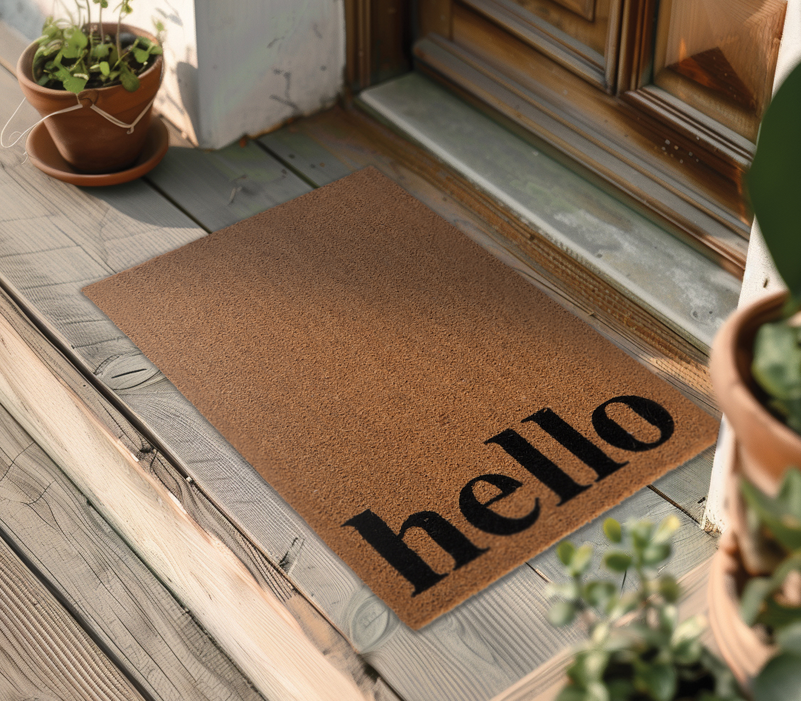 Ταπέτο Εισόδου Nef-Nef Homeware Hello 45X75 Natural