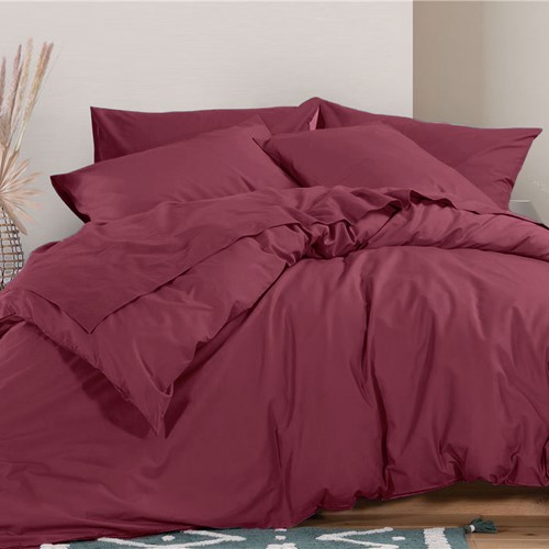 Παπλωματοθήκη Υπέρδιπλη Nef-Nef Homeware (Σετ) Basic-22 230x240 Bordo