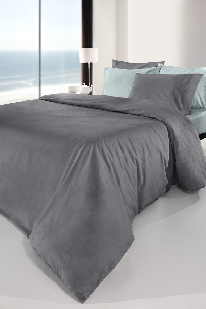 Σεντόνι Υπέρδιπλο Μεμονωμένο Guy Laroche Color Plus Anthracite 160X200+32 Με Λάστιχο