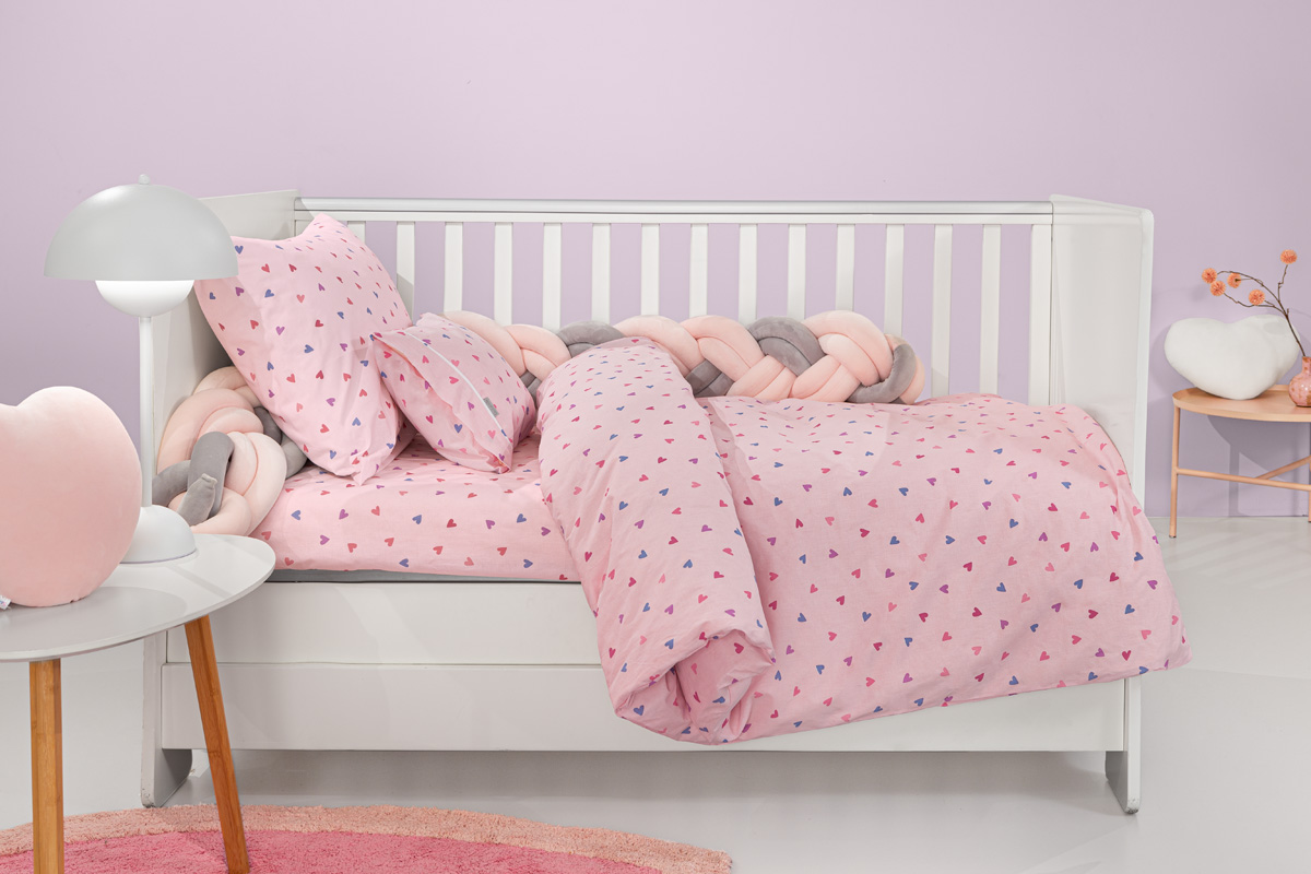 Βρεφικά Σεντόνια Guy Laroche (Σετ) Amore Pink 110X130