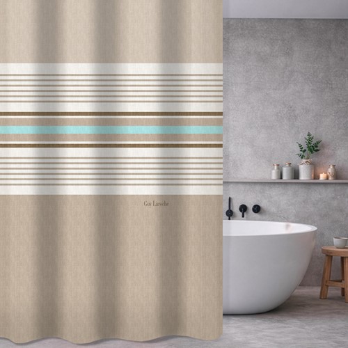 Κουρτίνα Μπάνιου Guy Laroche Pinstripe Natural 240X185