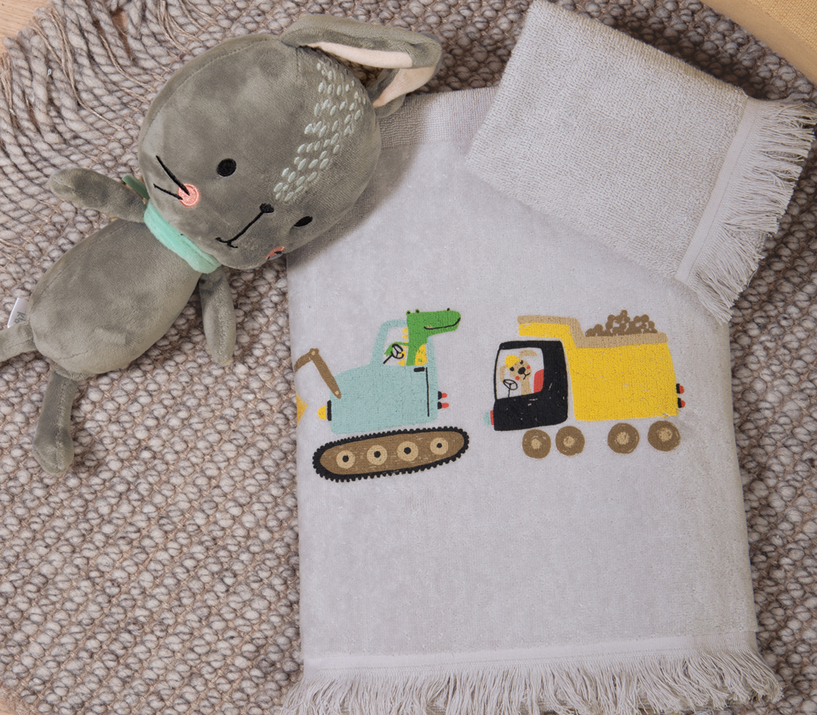 Παιδικές Πετσέτες Nef-Nef Homeware (Σετ) Fun At Work Grey 