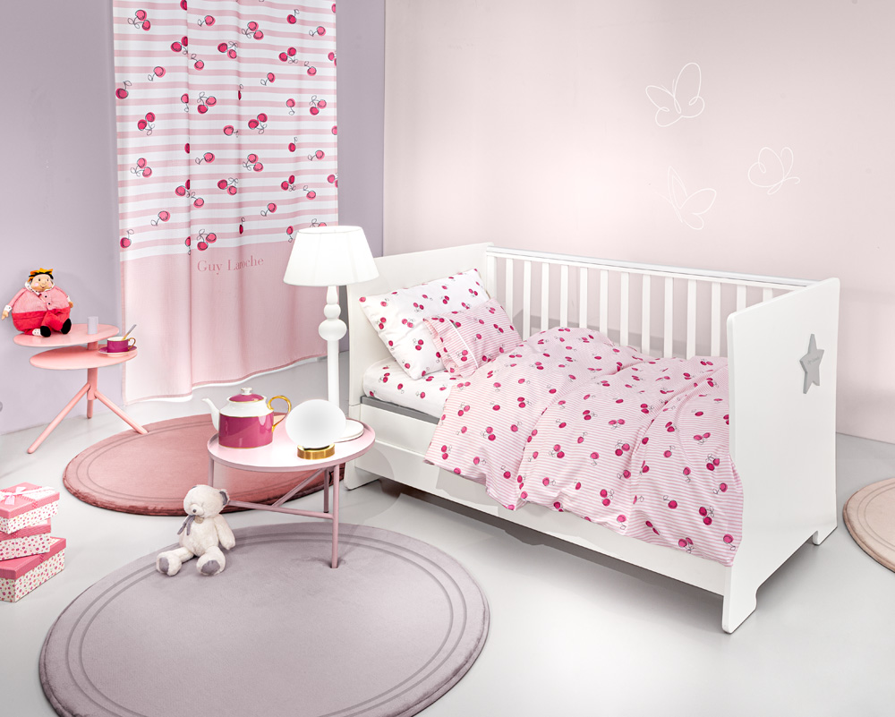 Βρεφικά Σεντόνια Guy Laroche (Σετ) Cherries 115x170