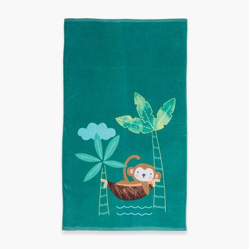 Παιδική Πετσέτα Θαλάσσης Nef-Nef Homeware Tropical Monkey 70X120 Green