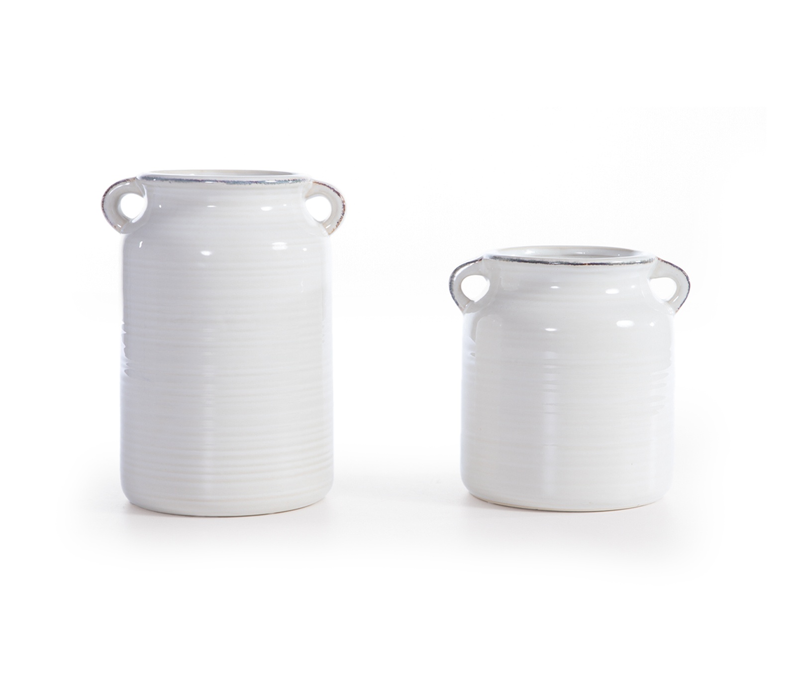 Διακοσμητικό Κεραμικό Βάζο Nef-Nef Homeware Lora 15.5X15.5 Ecru