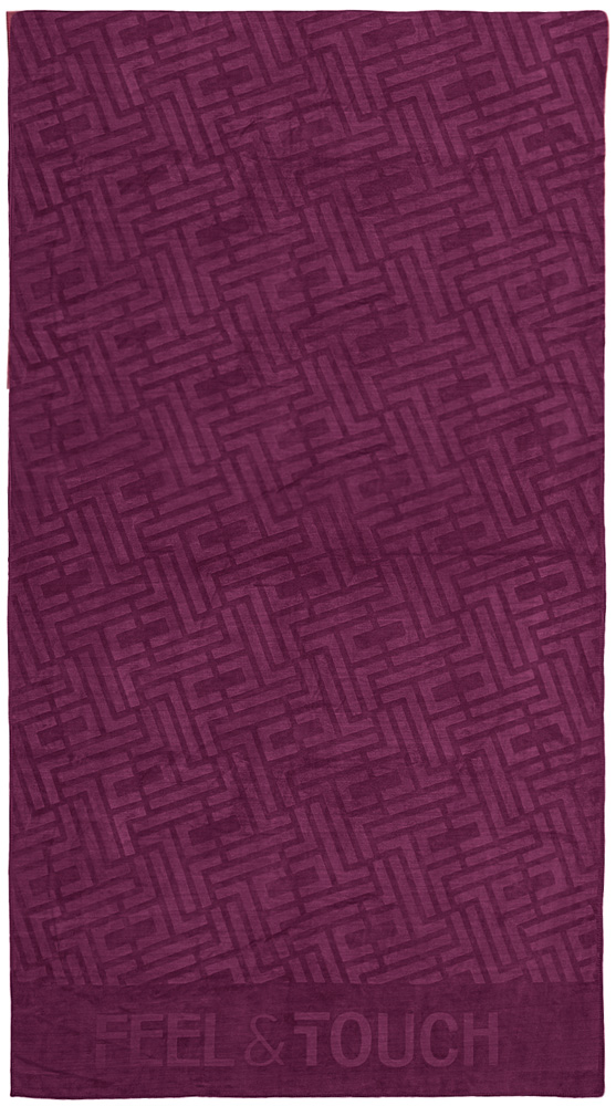 Πετσέτα Θαλάσσης Feel and Touch Icon Aubergine 90X170