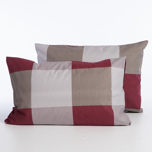 Μαξιλαροθήκη Casual Nef-Nef Homeware Casual Check 52x72 Bordo