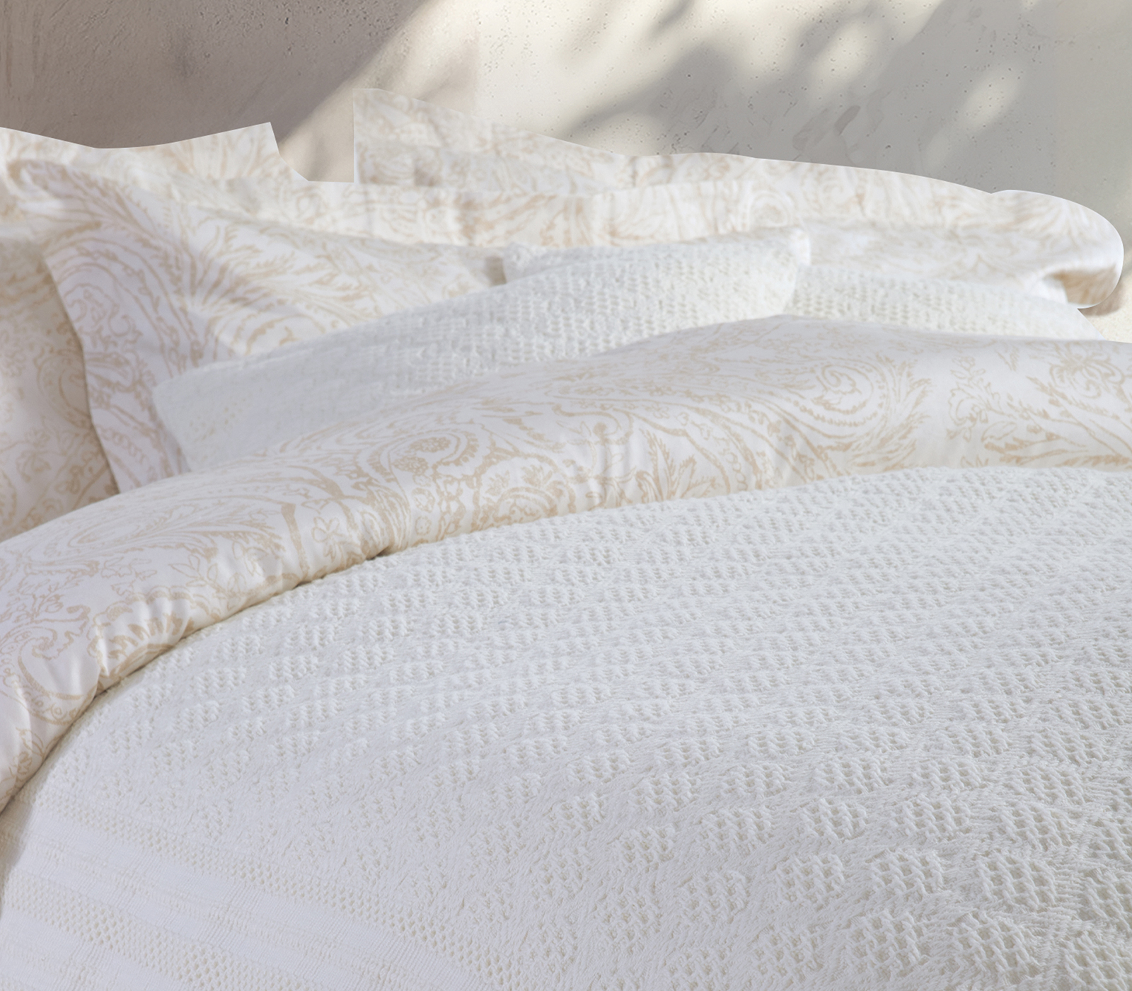 Κουβέρτα Υπέρδιπλη Nef-Nef Homeware Ventora 230X250 Ecru