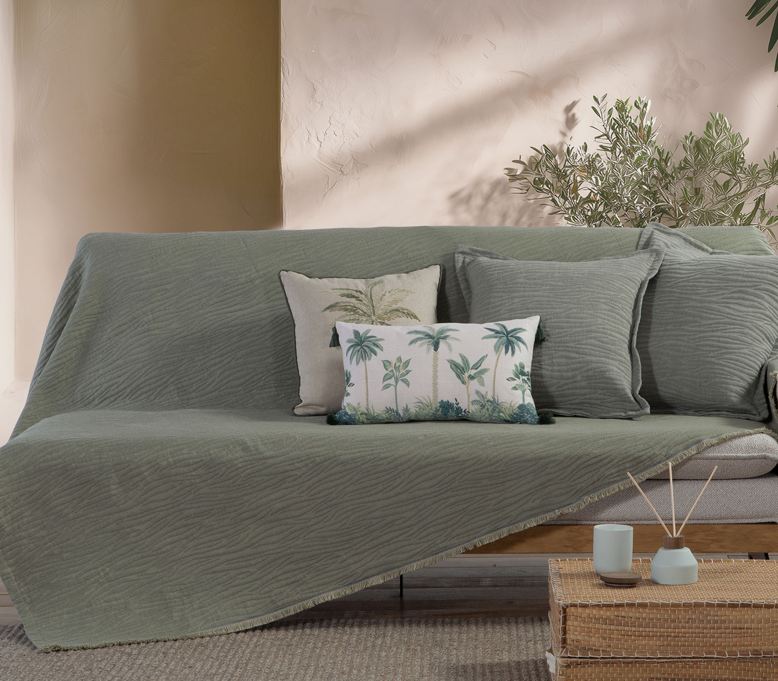 Ριχτάρι Τριθεσίου Nef-Nef Homeware Zebra 170X300 Green