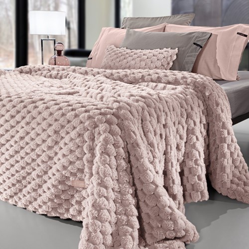 Κουβέρτα King Size Guy Laroche Elixir 260x240 Old Pink