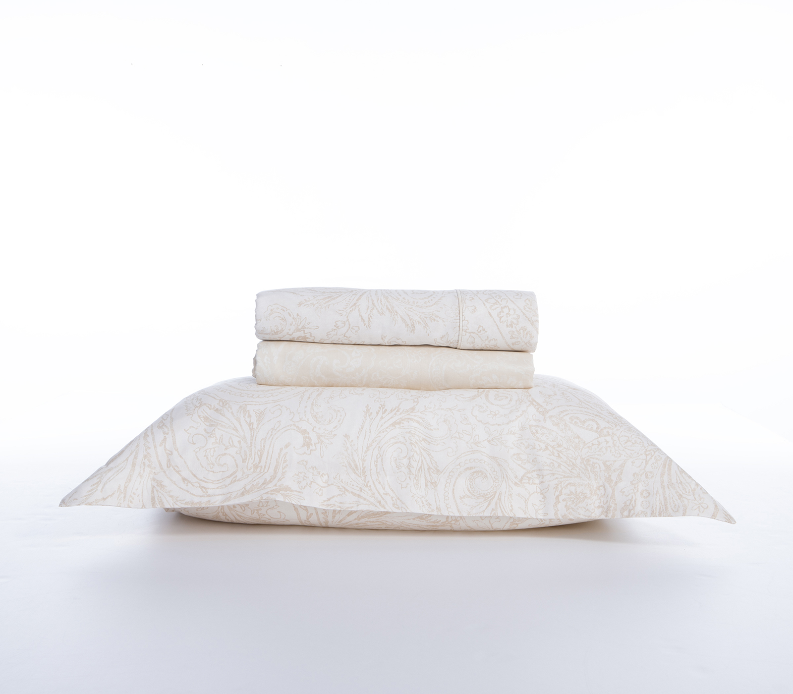 Σεντόνια King Size Βαμβακοσατέν Nef-Nef Homeware (Σετ) Lilard Spring  270X280 Ecru