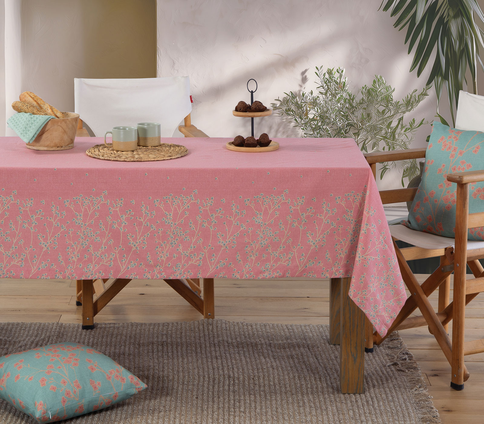 Τραπεζομάντηλα Nef-Nef Homeware Floriva 140X240 Coral