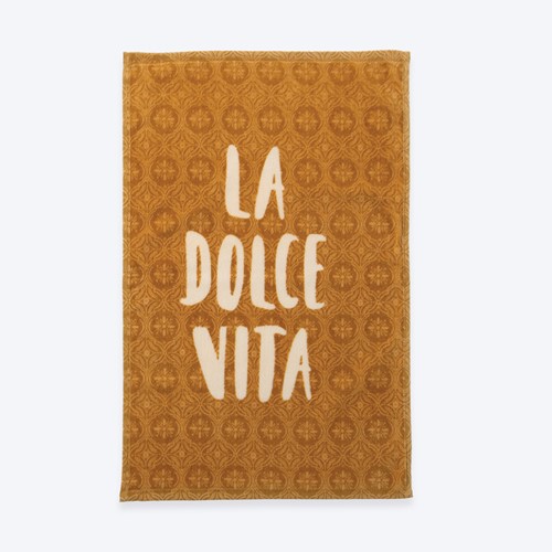 Ποτηρόπανο Βελουτέ Nef-Nef Homeware La Dolce Vita 40x60 Mustard