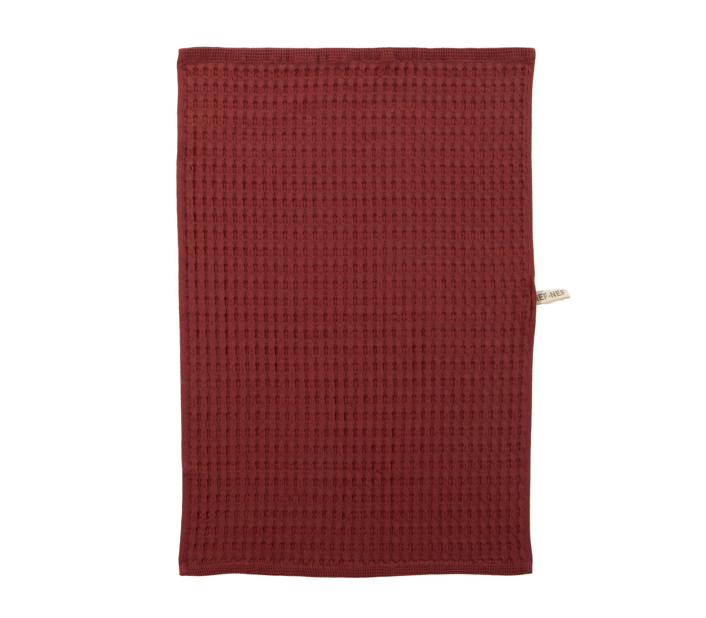 Ποτηρόπανο Nef-Nef Homeware Wafflow 24 45x68 Bordo