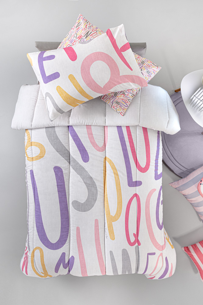 Παιδικά πάπλωμα Guy Laroche Letters Suede Pinky 160x240