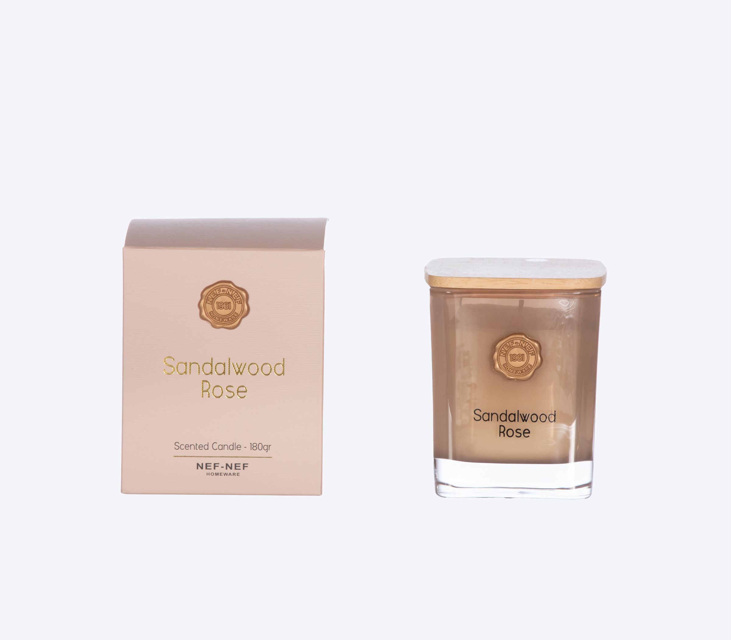 Αρωματικό Κερί Nef-Nef Homeware Sandalowood Rose 180gr 