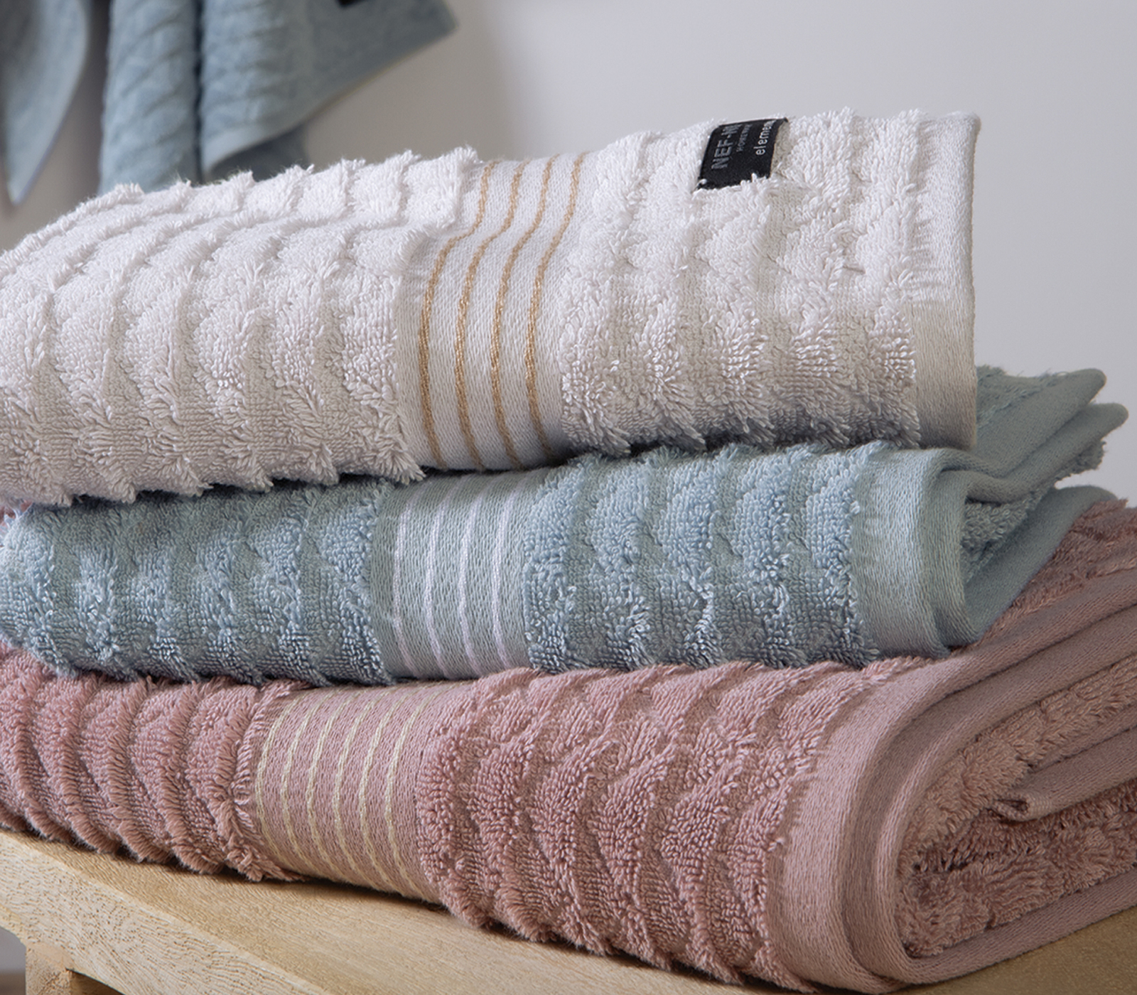 Πετσέτα Προσώπου Nef-Nef Homeware Elements-Elgyn 50x100 Off White