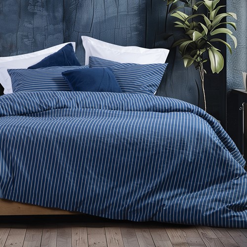 Σεντόνια King Size Nef-Nef Homeware Nau Coast 280X270 True Navy