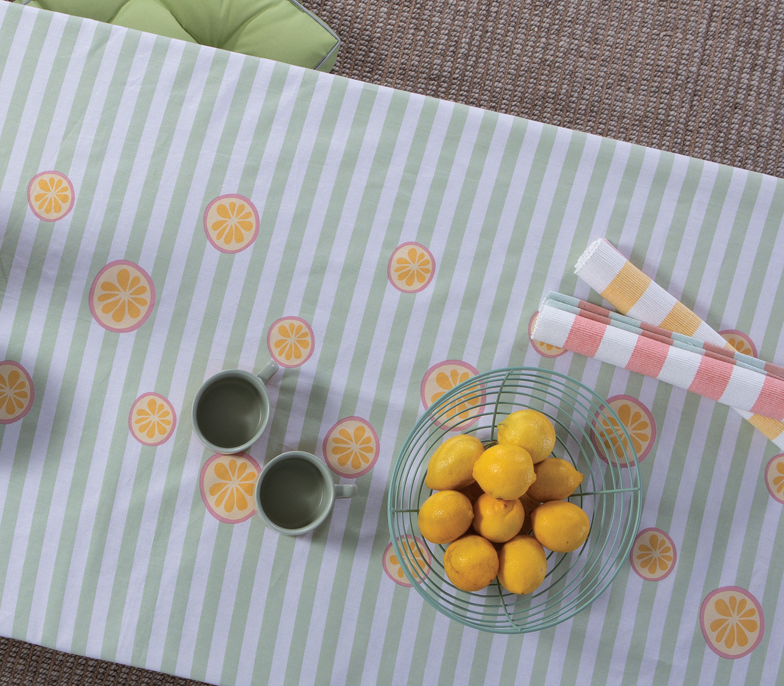 Τραπεζομάντηλο Nef-Nef Homeware Lemonade 140X140 Mint