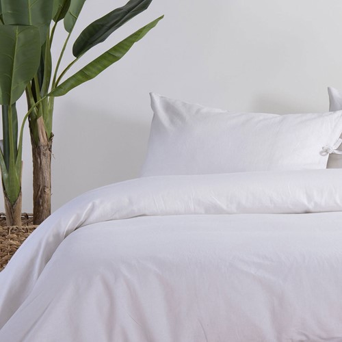 Σεντόνι Υπέρδιπλο Nef-Nef Λινό Cotton Linen 240X270 Ecru