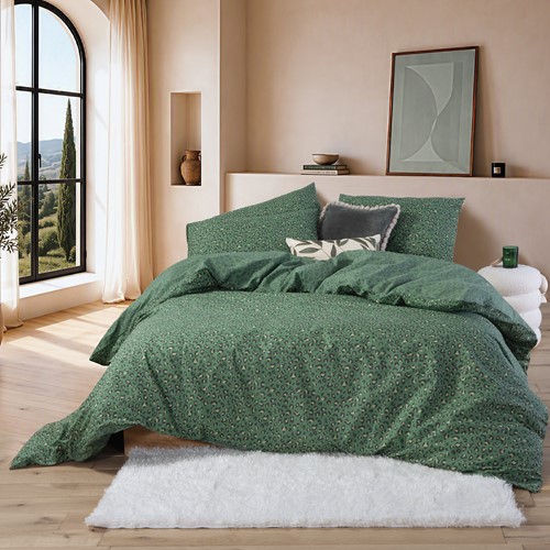 Διπλά Σεντόνια Nef-Nef Homeware (Σετ) Βαμβακερά Wild 200X270 Green