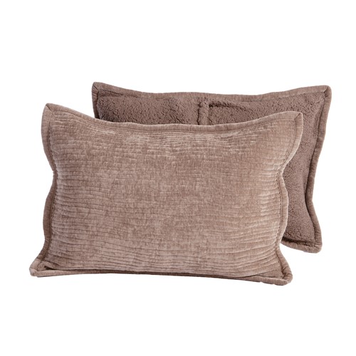 Μαξιλαροθήκη Nef-Nef Homeware (Σετ) Elements-Brave 52x72 Mocca