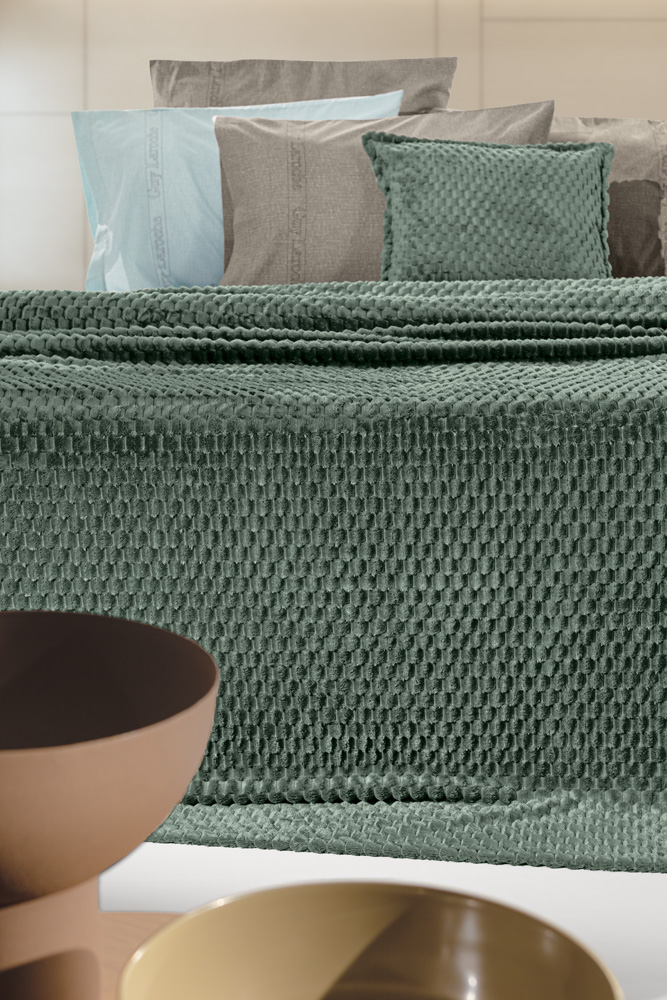 Κουβέρτα Υπέρδιπλη Guy Laroche Smoothie 220x240 Pesto