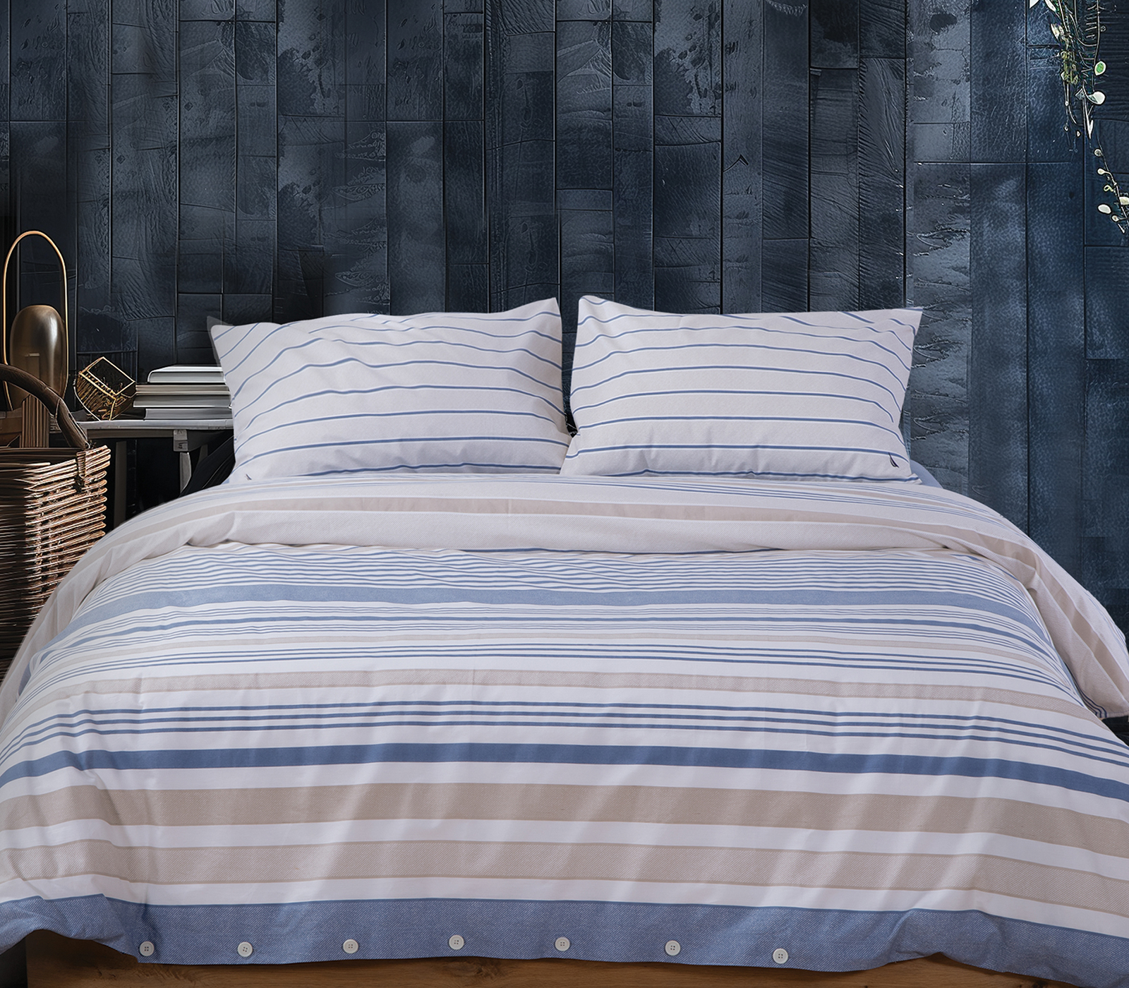Σεντόνια King Size Nef-Nef Homeware (Σετ) Nautica -Nau Ocean  280Χ270 Denim